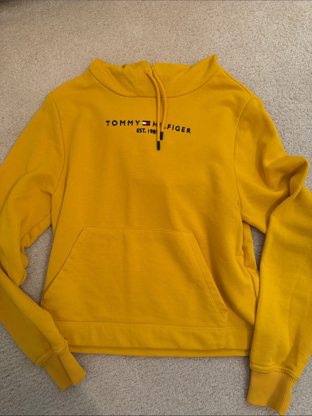 Tommy Hilfiger Mustard Yellow Hoodie with Logo